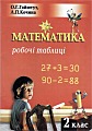 Математика 2 клас. Рабочі таблиці.